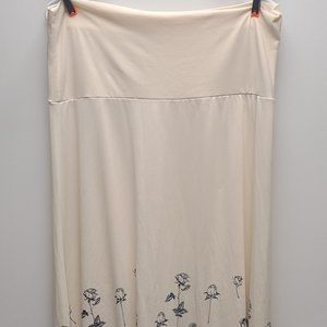 LulaRoe XL Color-dipped Maxi- Cream/Navy Blue